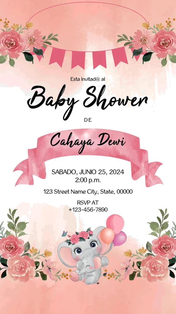 invitacion para baby shower niña